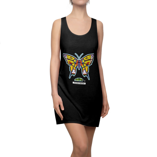 Butterfly Print Racerback Dress – Lightweight Sleeveless Fit with Symbolic All-Over Design