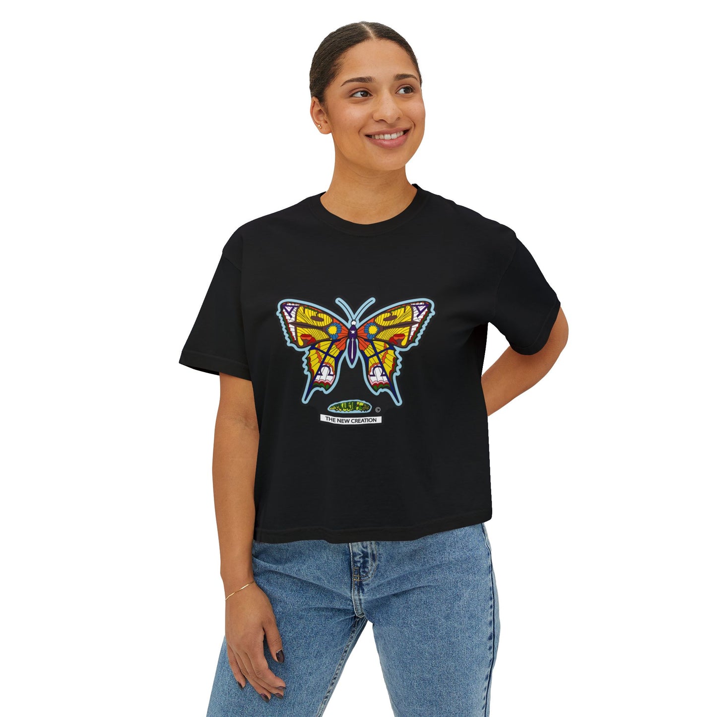 Bohemian Butterfly Women's Boxy Tee