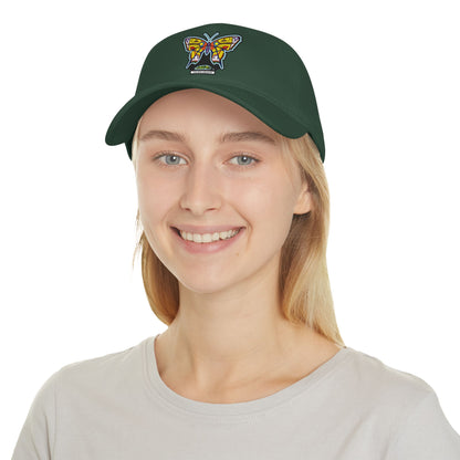 Bright Butterfly Baseball Cap – Low Profile Cotton Hat with Embroidered Symbolic Art