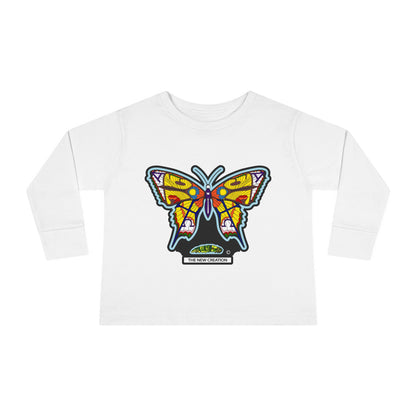 Butterfly Toddler Long Sleeve Tee – Soft Cotton Shirt with Symbolic Graphic for Everyday Play