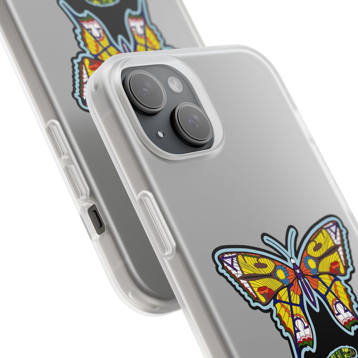 Colorful Butterfly Flexi Case – Soft Artistic Phone Cover, Eco-Friendly, Slim Shock-Absorbing Design