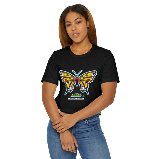 Vibrant Butterfly T-Shirt, Women Graphic Tee