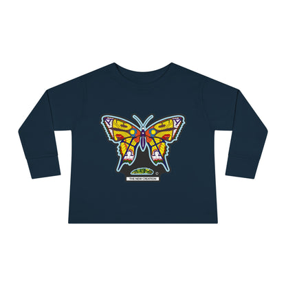 Butterfly Toddler Long Sleeve Tee – Soft Cotton Shirt with Symbolic Graphic for Everyday Play