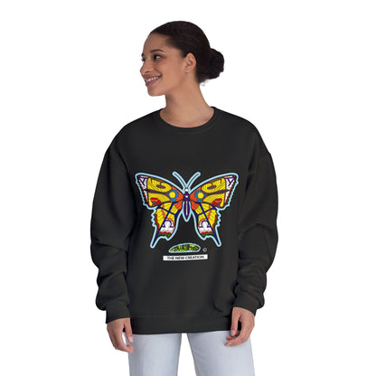 Butterfly Art Unisex Crewneck Sweatshirt, Cozy Butterflies Gift, Spring Apparel, Nature Lover Sweatshirt, Unique Graphic Sweatshirt
