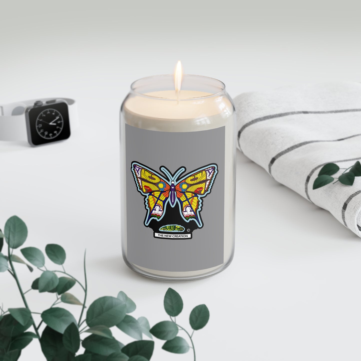 Butterfly Garden Candle – 13.75oz Eco-Friendly Scented Soy Wax Candle with Decorative Lid