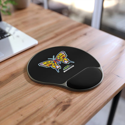 Colorful Butterfly Wrist Rest Mouse Pad