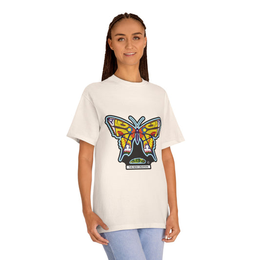 Vibrant Butterfly Graphic Tee, Unisex Classic T-Shirt for Nature Lovers, Butterfly Art, Summer Outfit, Eco-Friendly Gift