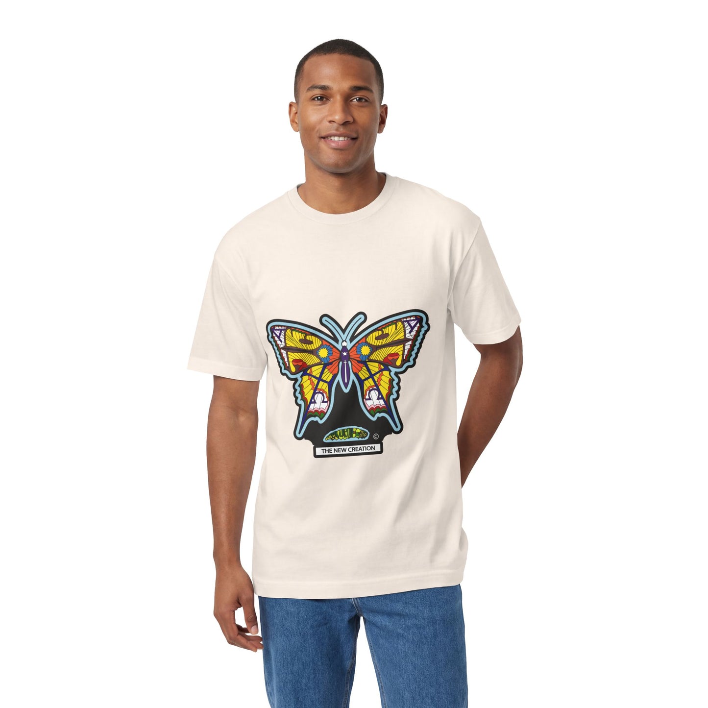 Vibrant Butterfly Graphic Tee, Unisex Classic T-Shirt for Nature Lovers, Butterfly Art, Summer Outfit, Eco-Friendly Gift
