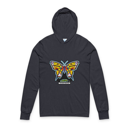 Butterfly Graphic Unisex Hoodie - Stylish Long Sleeve Tee for Nature Lovers, Outdoor Activities, Gifts for Her, Casual Wear