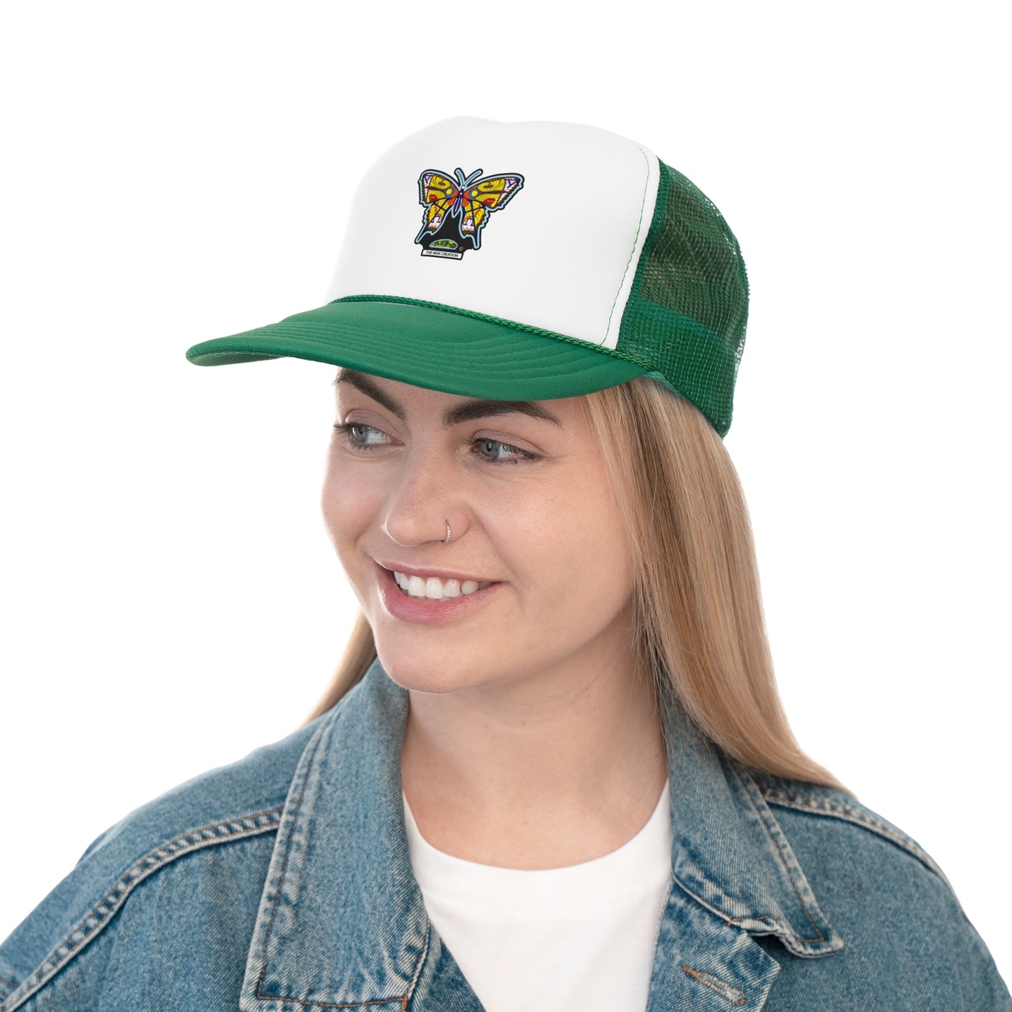 Butterfly Snapback Hat – Flat Bill Cap with Adjustable Fit & Bold Embroidered Patch