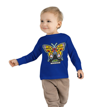 Butterfly Toddler Long Sleeve Tee – Soft Cotton Shirt with Symbolic Graphic for Everyday Play
