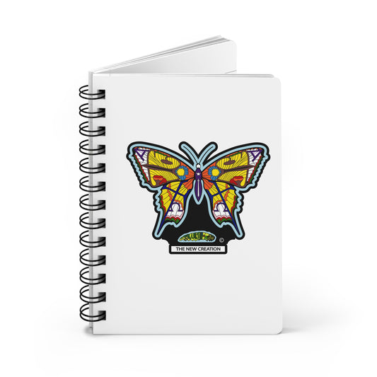 The New Creation Butterfly Spiral Journal — Colorful Sticker Design
