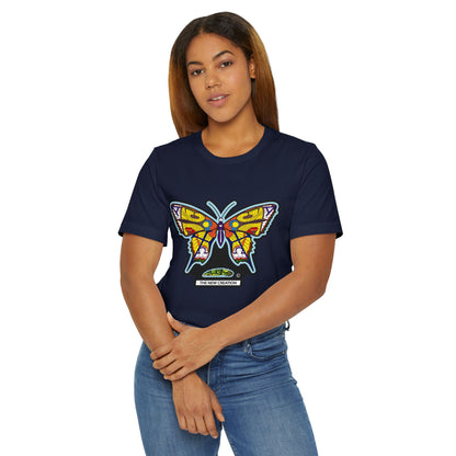 Vibrant Butterfly T-Shirt, Women Graphic Tee