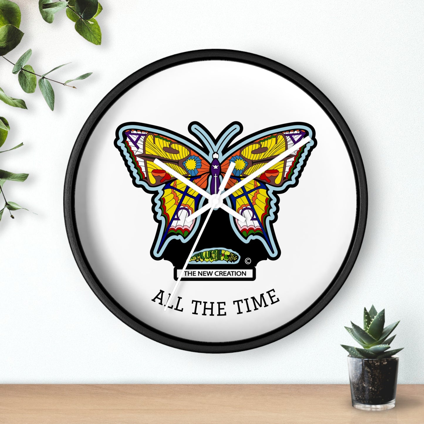 Butterfly Wall Clock – Colorful Symbolic Design with Silent Quartz Movement