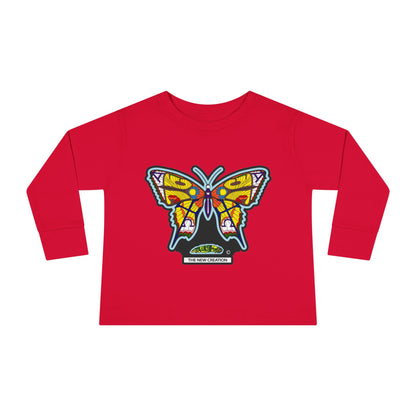 Butterfly Toddler Long Sleeve Tee – Soft Cotton Shirt with Symbolic Graphic for Everyday Play