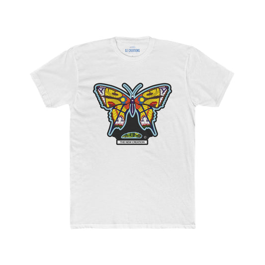 The New Creation Butterfly Tee — Next Level 3600, Stained-Glass Print