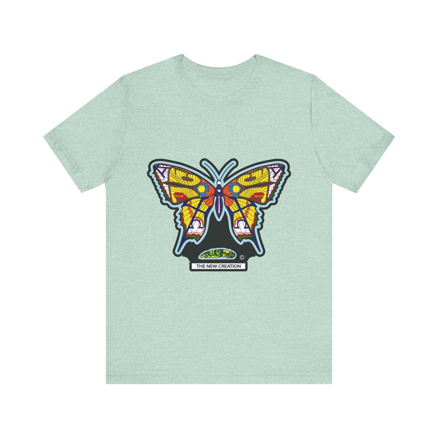 Colorful Butterfly Graphic Tee, Men's