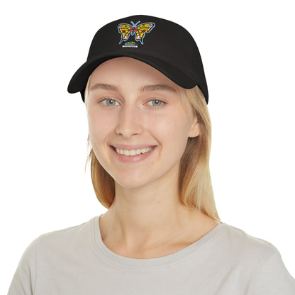 Bright Butterfly Baseball Cap – Low Profile Cotton Hat with Embroidered Symbolic Art