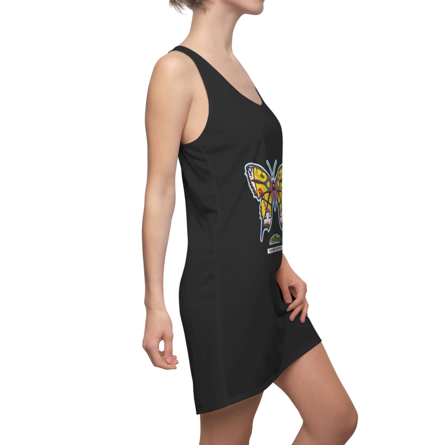 Butterfly Print Racerback Dress – Lightweight Sleeveless Fit with Symbolic All-Over Design