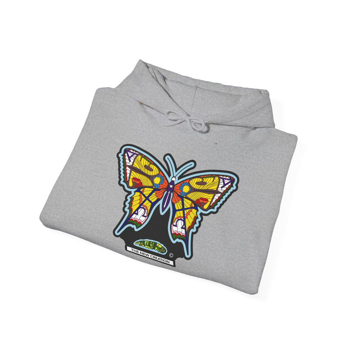 Butterfly Psychedelic Hoodie — Colorful Retro Moth Graphic Pullover