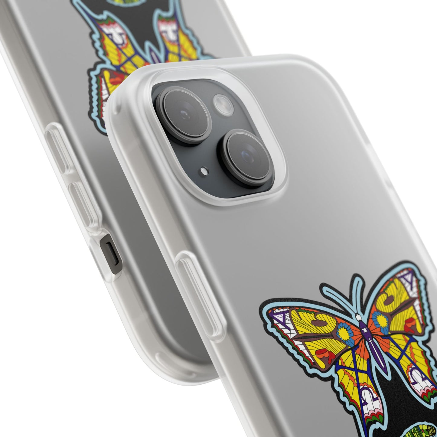 Colorful Butterfly Flexi Case – Soft Artistic Phone Cover, Eco-Friendly, Slim Shock-Absorbing Design