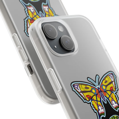 Colorful Butterfly Flexi Case – Soft Artistic Phone Cover, Eco-Friendly, Slim Shock-Absorbing Design