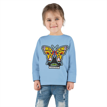 Butterfly Toddler Long Sleeve Tee – Soft Cotton Shirt with Symbolic Graphic for Everyday Play