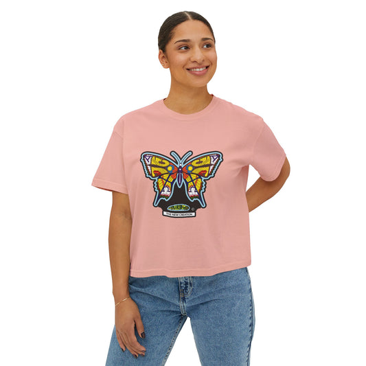 Bohemian Butterfly Women's Boxy Tee