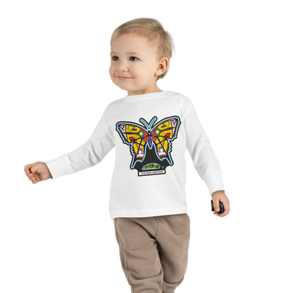 Butterfly Toddler Long Sleeve Tee – Soft Cotton Shirt with Symbolic Graphic for Everyday Play