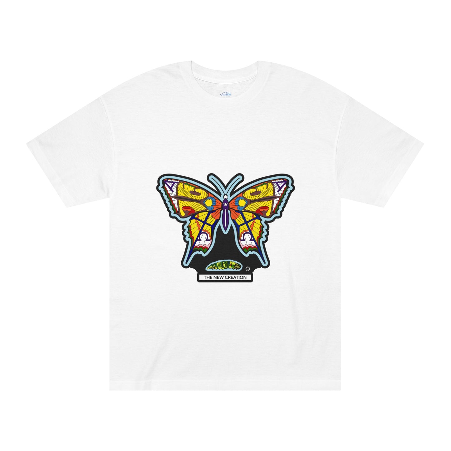 Vibrant Butterfly Graphic Tee – Classic Unisex Cotton T-Shirt with Bold Symbolic Print