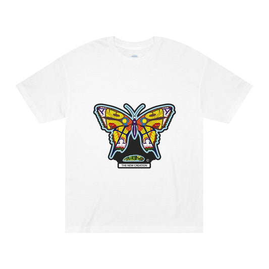 Vibrant Butterfly Graphic Tee – Classic Unisex Cotton T-Shirt with Bold Symbolic Print