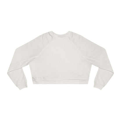 Butterfly Art Cropped Pullover – Women’s Soft Fleece Crop Sweatshirt with Empowering Design