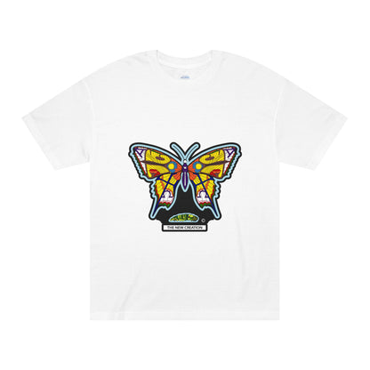 Vibrant Butterfly Graphic Tee, Unisex Classic T-Shirt for Nature Lovers, Butterfly Art, Summer Outfit, Eco-Friendly Gift