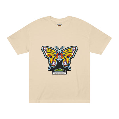 Vibrant Butterfly Graphic Tee, Unisex Classic T-Shirt for Nature Lovers, Butterfly Art, Summer Outfit, Eco-Friendly Gift