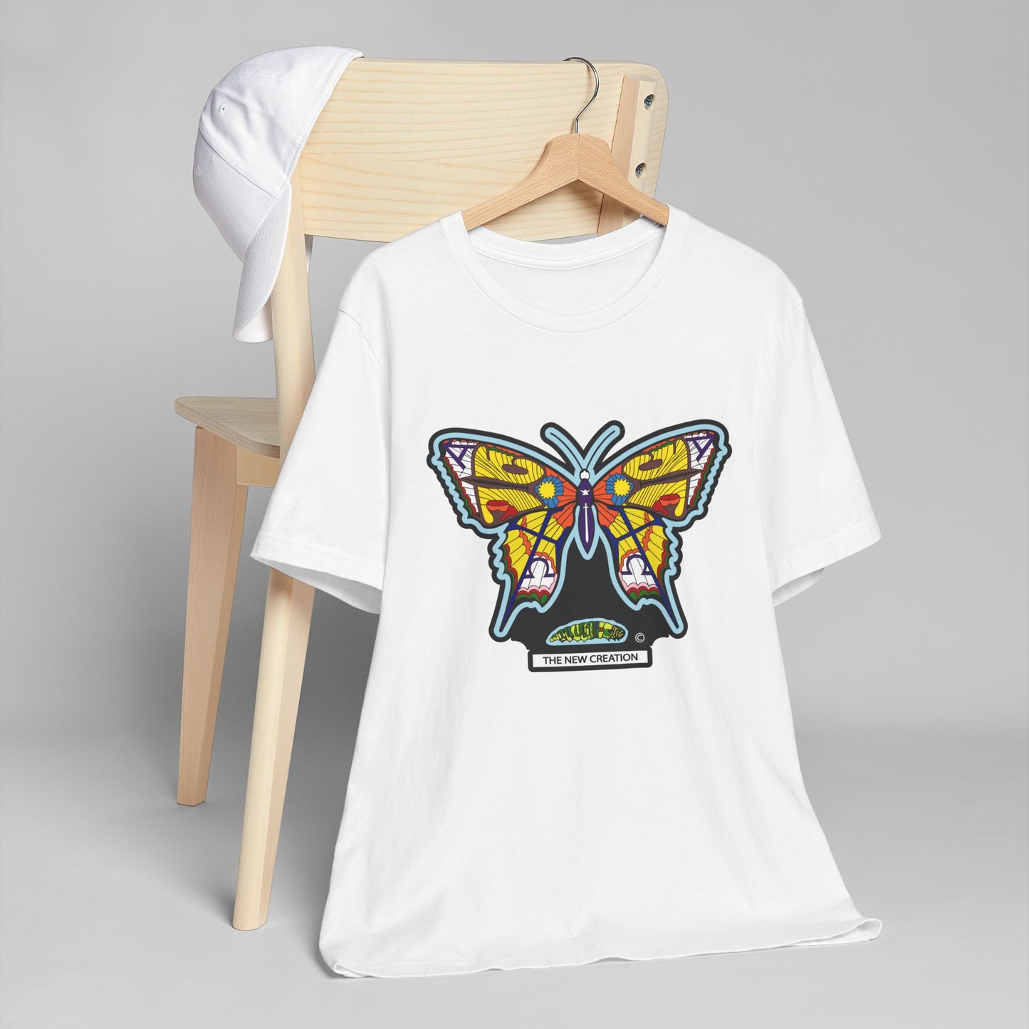 Vibrant Butterfly T-Shirt, Women Graphic Tee