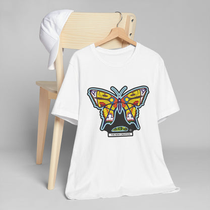 Vibrant Butterfly T-Shirt, Women Graphic Tee