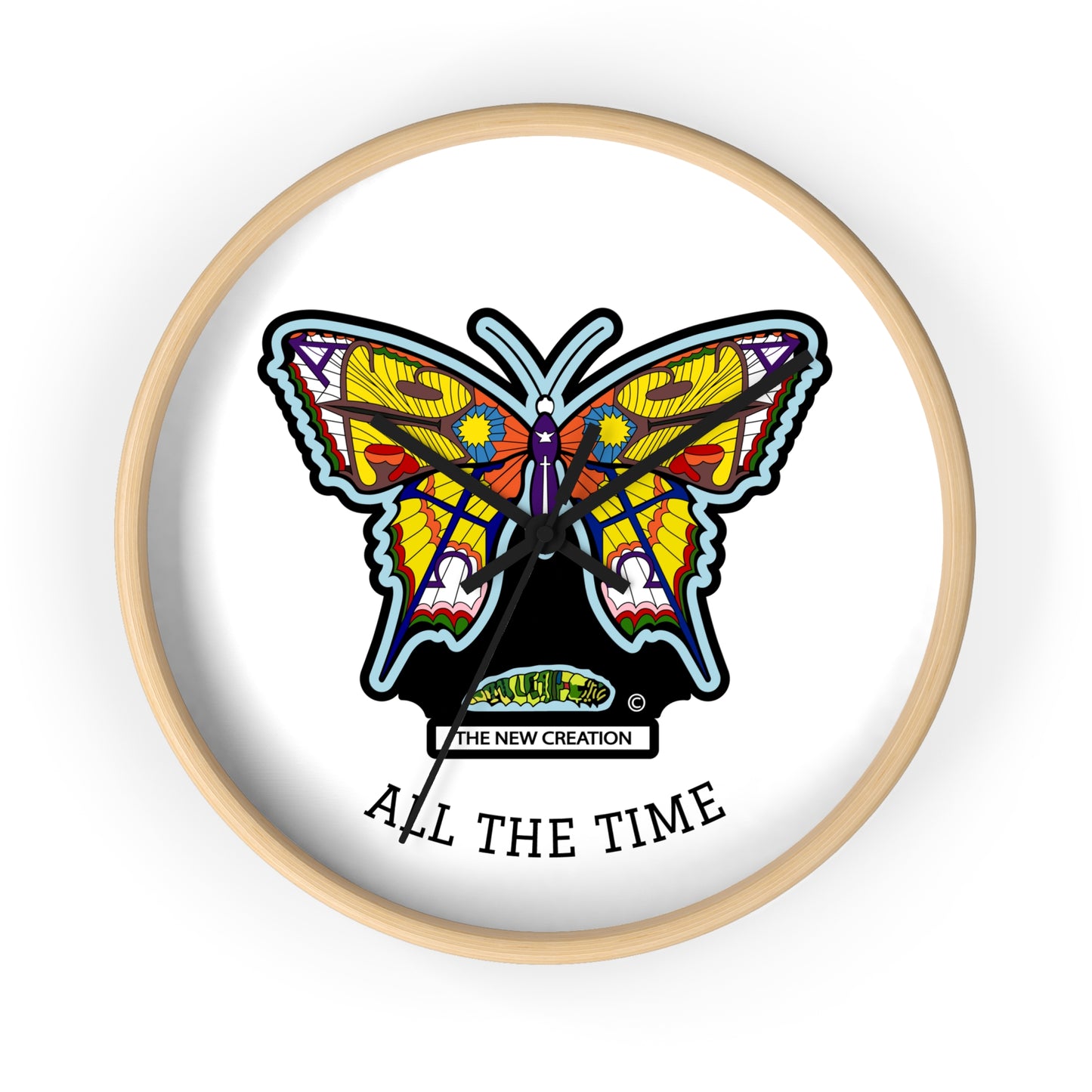 Butterfly Wall Clock – Colorful Symbolic Design with Silent Quartz Movement
