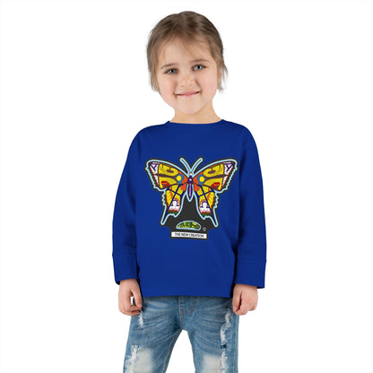 Butterfly Toddler Long Sleeve Tee – Soft Cotton Shirt with Symbolic Graphic for Everyday Play
