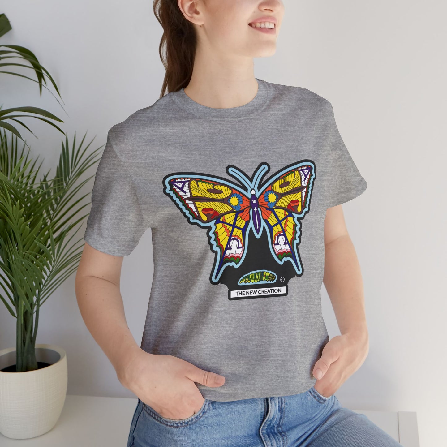 Vibrant Butterfly T-Shirt, Women Graphic Tee
