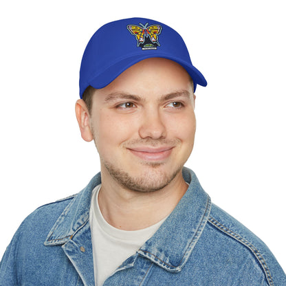 Bright Butterfly Baseball Cap – Low Profile Cotton Hat with Embroidered Symbolic Art