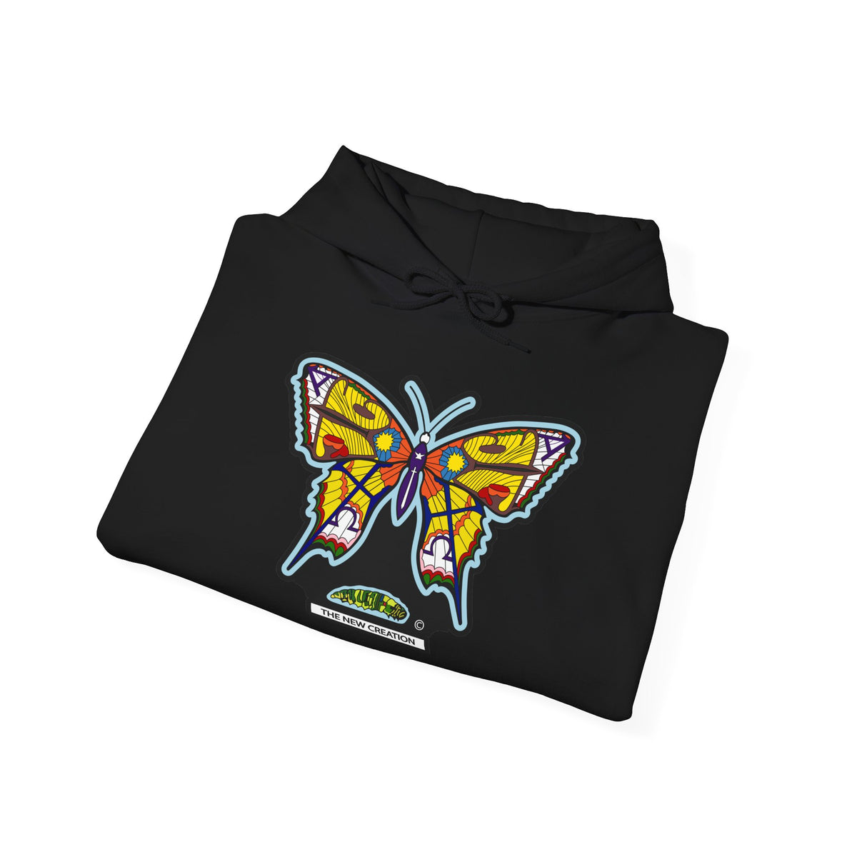 Butterfly Psychedelic Hoodie — Colorful Retro Moth Graphic Pullover