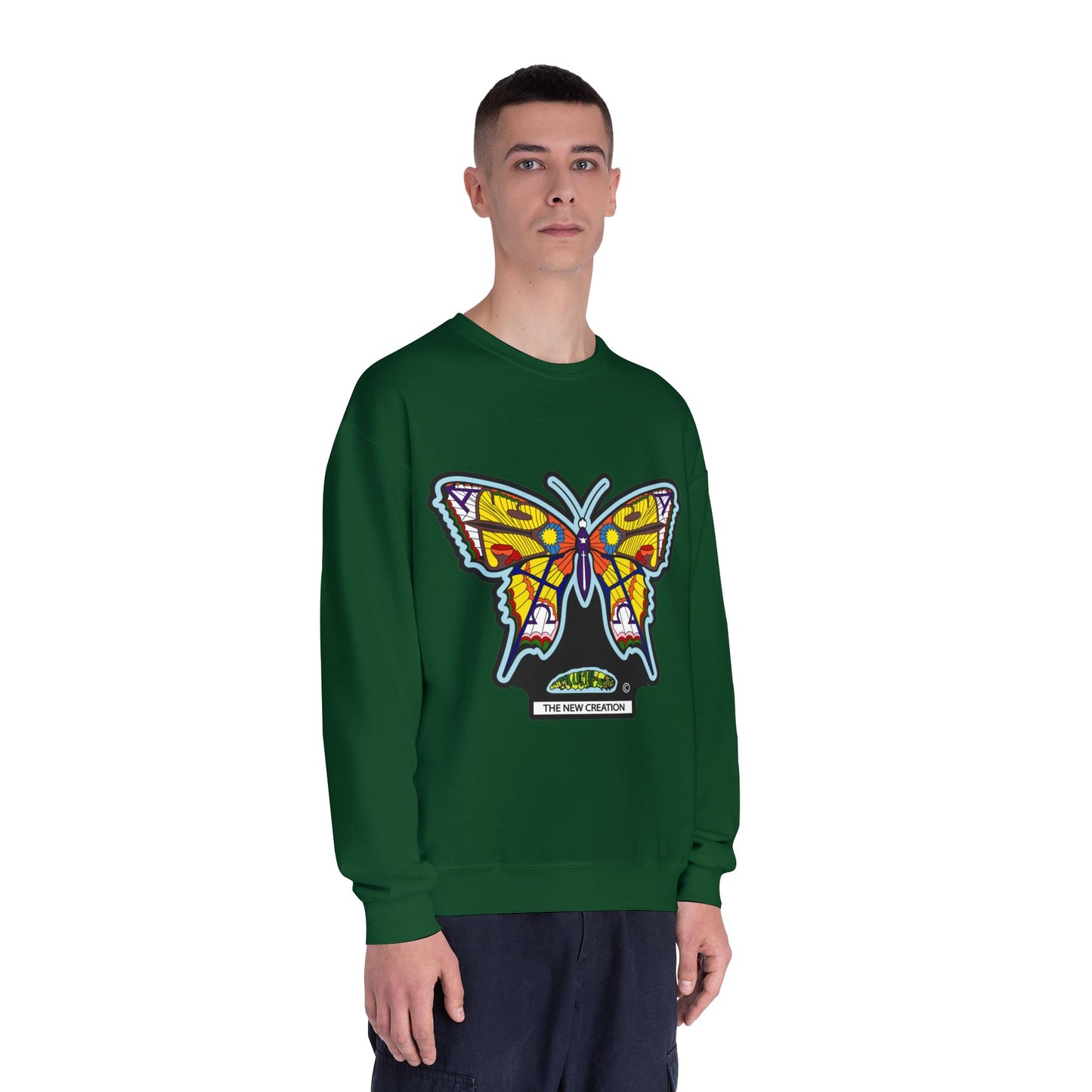 Butterfly Art Unisex Crewneck Sweatshirt, Cozy Butterflies Gift, Spring Apparel, Nature Lover Sweatshirt, Unique Graphic Sweatshirt