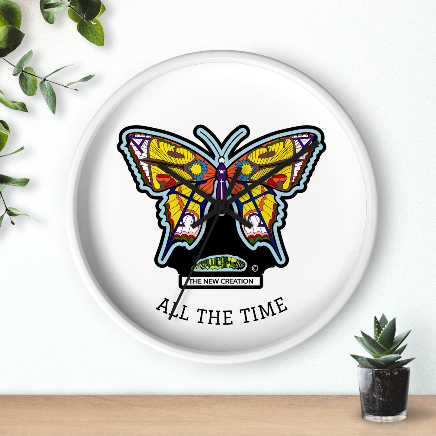 Butterfly Wall Clock – Colorful Symbolic Design with Silent Quartz Movement