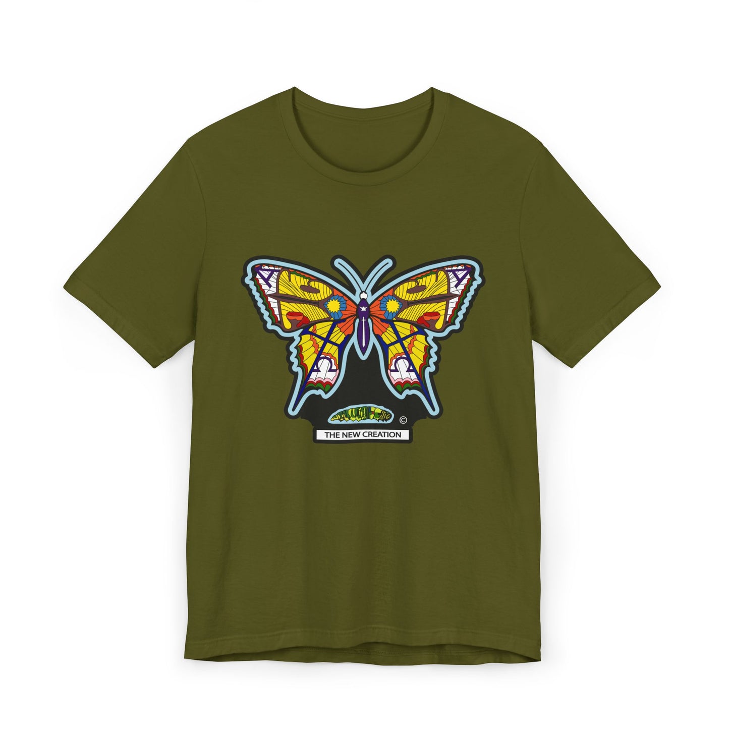 Vibrant Butterfly T-Shirt, Women Graphic Tee