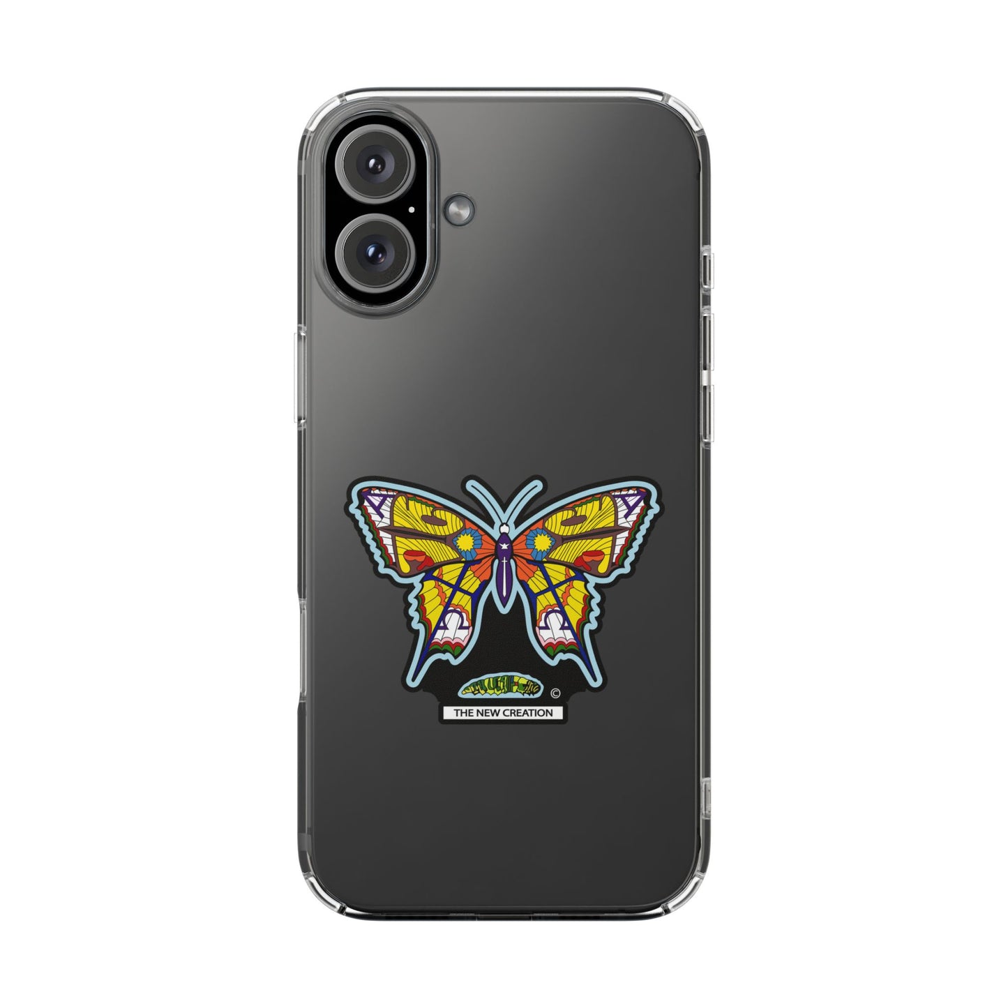 Colorful Butterfly Clear Phone Case – Sleek Transparent Cover, Artistic Print, Lightweight Shockproof Design
