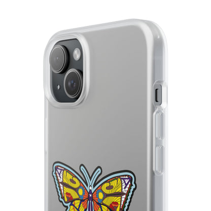 Colorful Butterfly Flexi Case – Soft Artistic Phone Cover, Eco-Friendly, Slim Shock-Absorbing Design