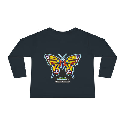 Butterfly Toddler Long Sleeve Tee – Soft Cotton Shirt with Symbolic Graphic for Everyday Play