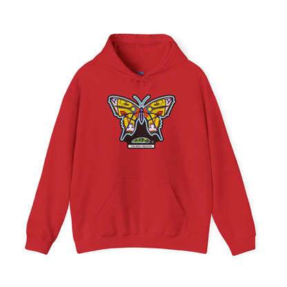 Butterfly Psychedelic Hoodie — Colorful Retro Moth Graphic Pullover