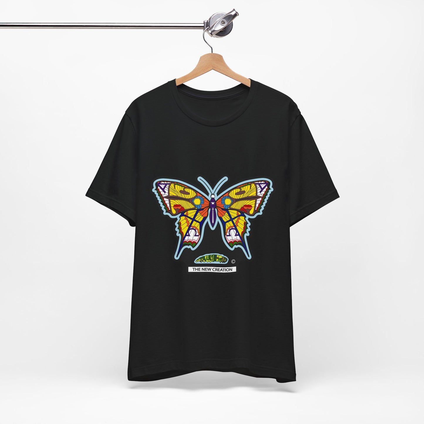 Colorful Butterfly Graphic Tee, Men's