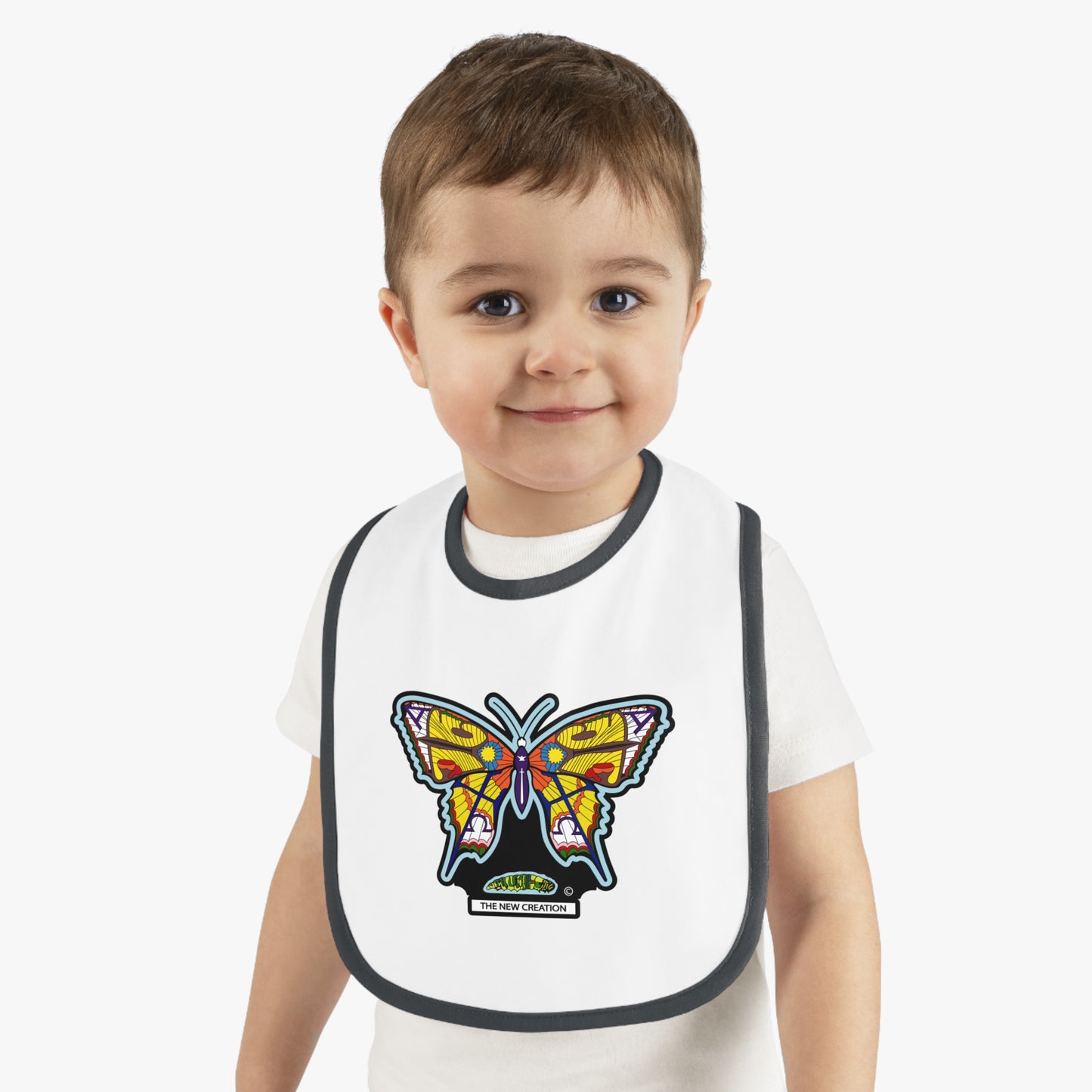 Colorful Butterfly Baby Bib - Cute Feeding Accessory, Infant Gift, Newborn Essential, Baby Shower Favor, Toddler Bib